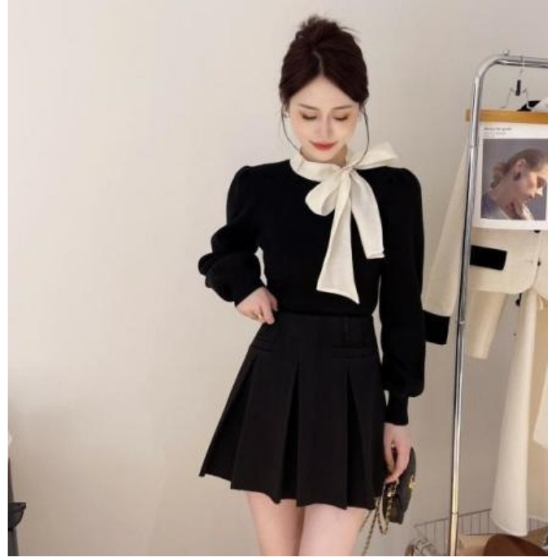 Clothing Style Winter - Primavera Autunno Donna Graceful Bowknot Top