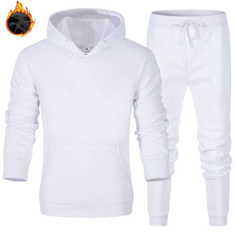 Fleece Hoodie Lined - Completo sportivo da uomo in due