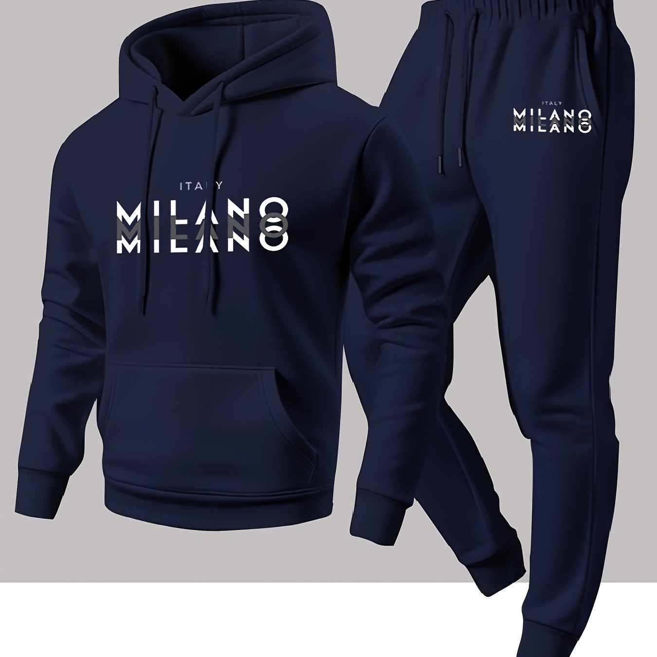 Fleece Hoodie Lined - Set Sportivo Casual da Uomo alla