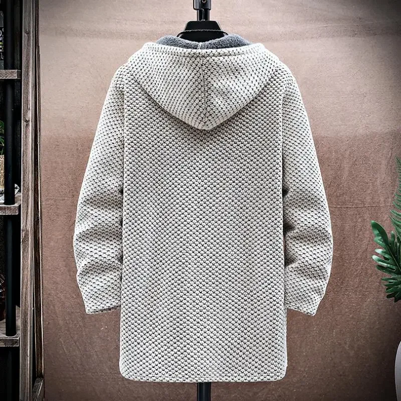 Cardigan da uomo Cappotto lung - Fleece Hoodie Lined recensione e prezzo